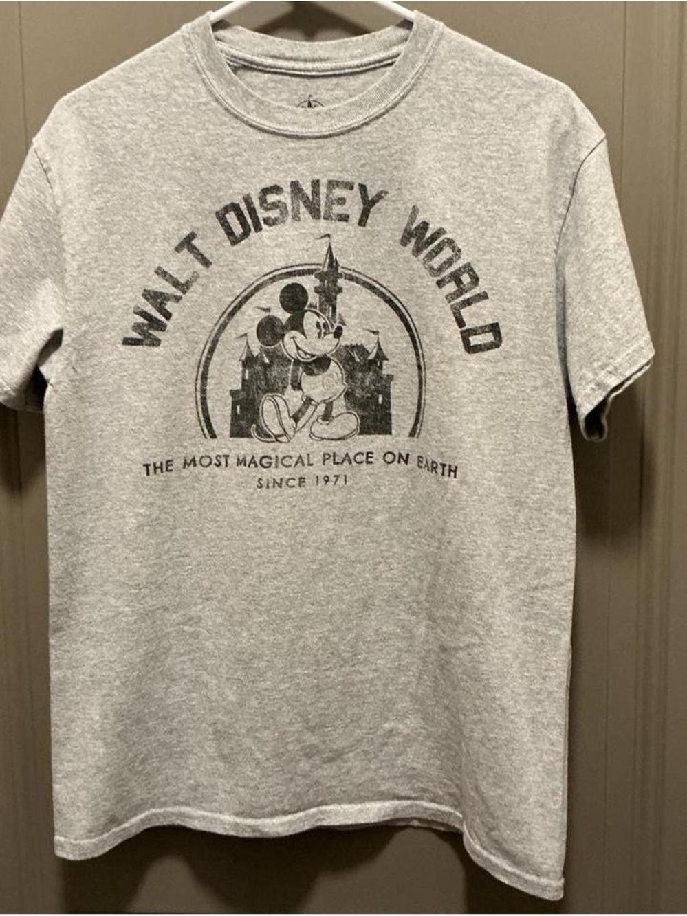 Rare Disney Parks Gray Walt Disney World Mickey Mouse t-shirt men’s size medium
